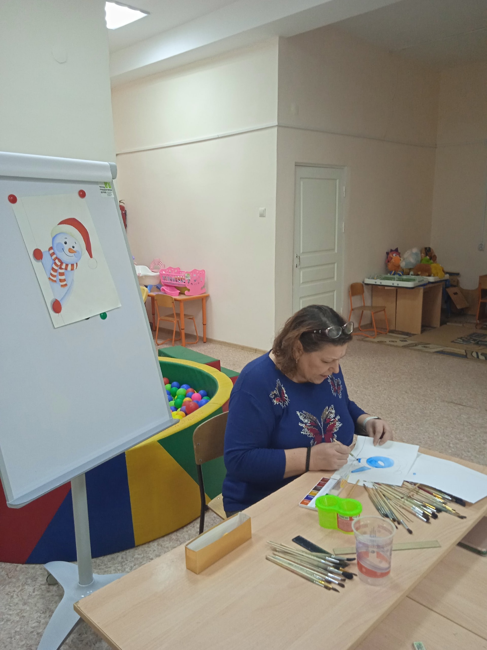 Мастер-класс по рисованию снеговика